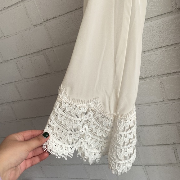 Stone Cold Fox Cream Silky Lace Bohemian Bell Sleeve Dress - Picture 2 of 8
